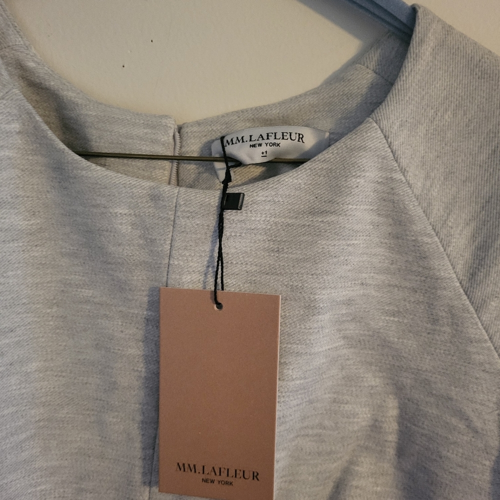 M.M. Lafleur The Katie Light Heather Grey Twill Dress• Women’s Size +1• NWT